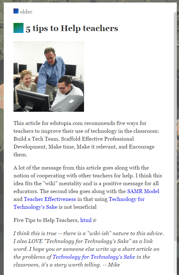 comments on document